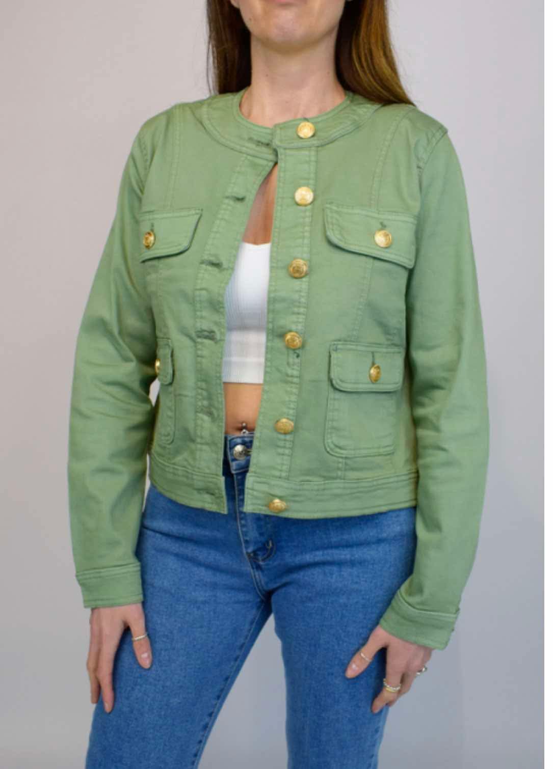 Sage Pocket Denim Jacket