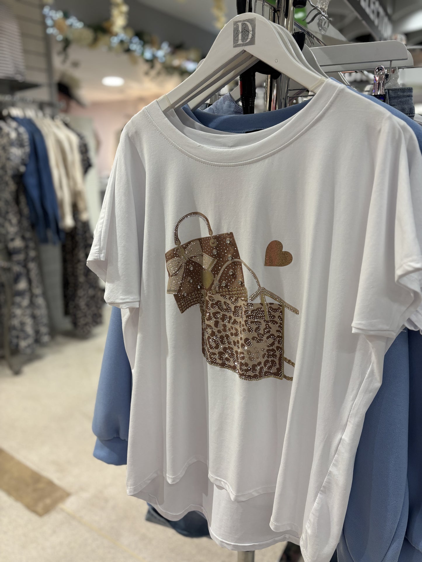 Diamante Handbag T-Shirt